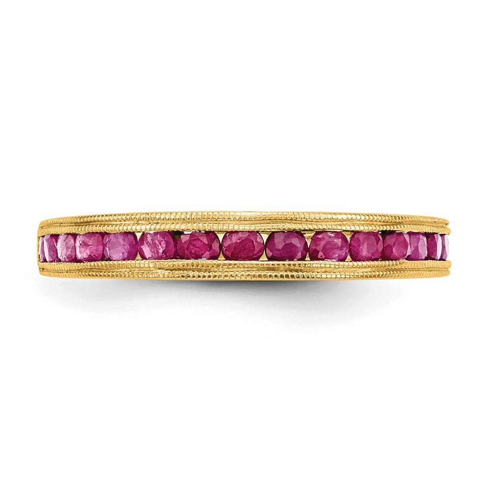 14k Yellow Gold Ruby Complete Channel Band (RM3454B-RU-Y)