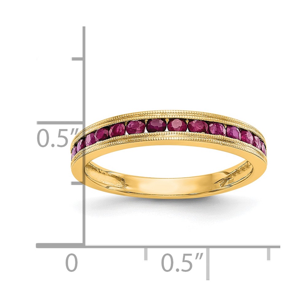 14k Yellow Gold Ruby Complete Channel Band (RM3454B-RU-Y)