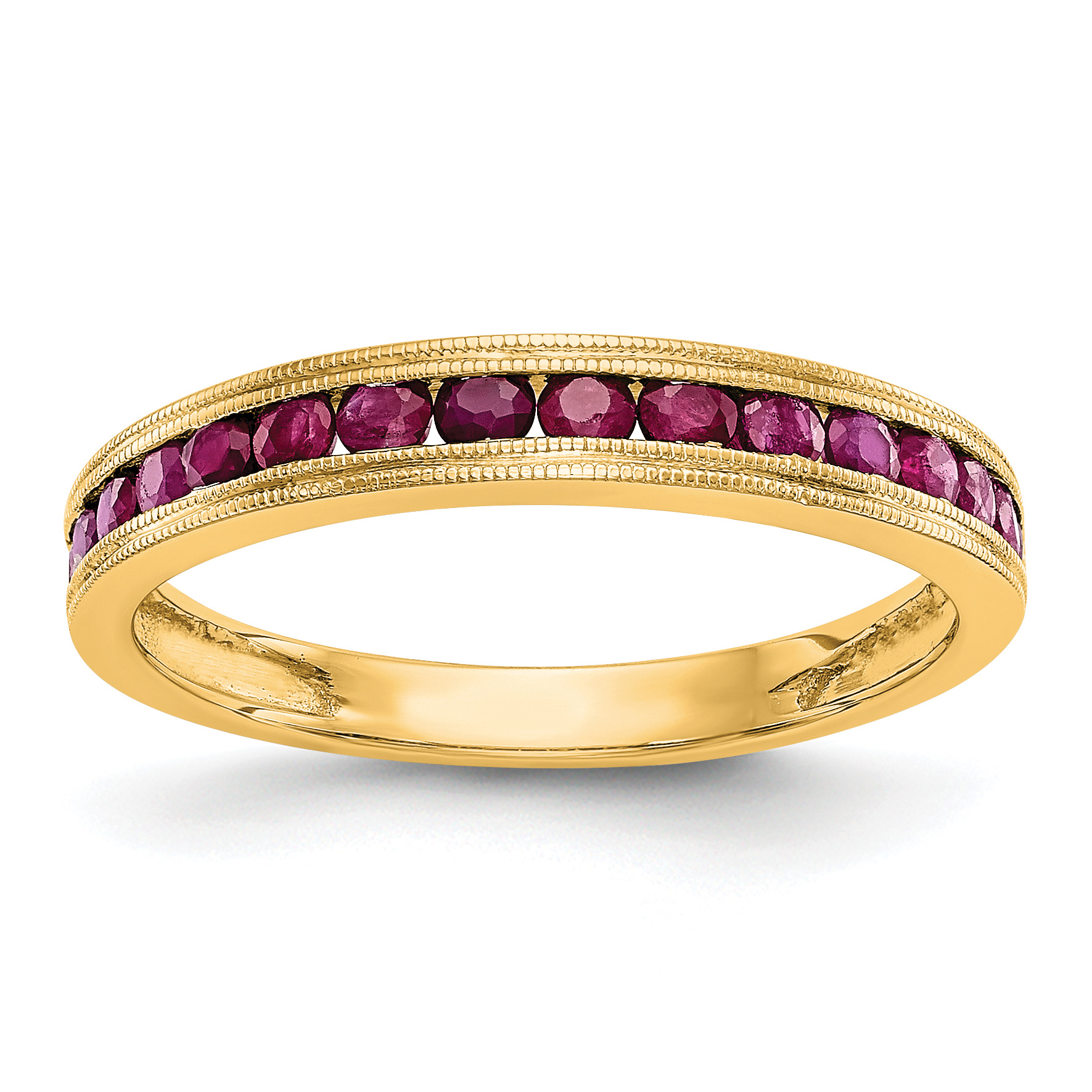 14k Yellow Gold Ruby Complete Channel Band (RM3454B-RU-Y)