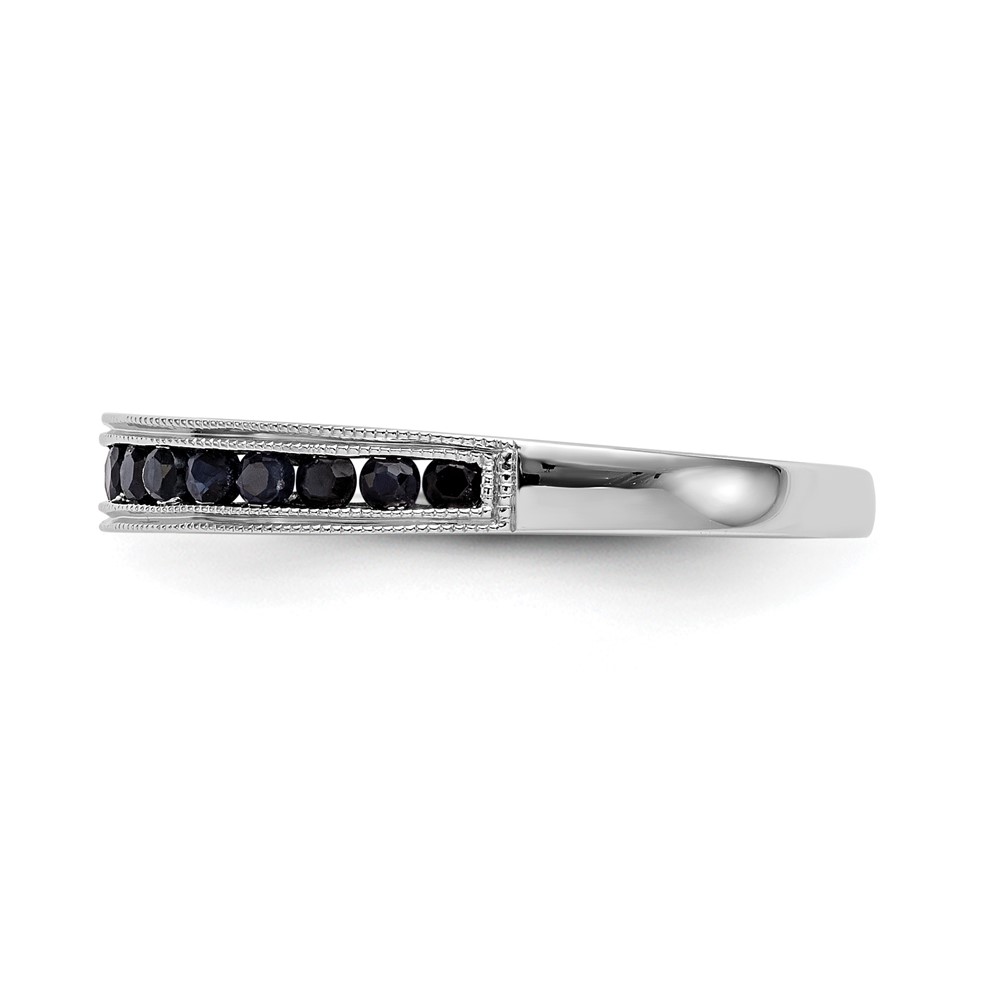 10K White Gold Blue Sapphire Band (RM3454B-SA-1W)