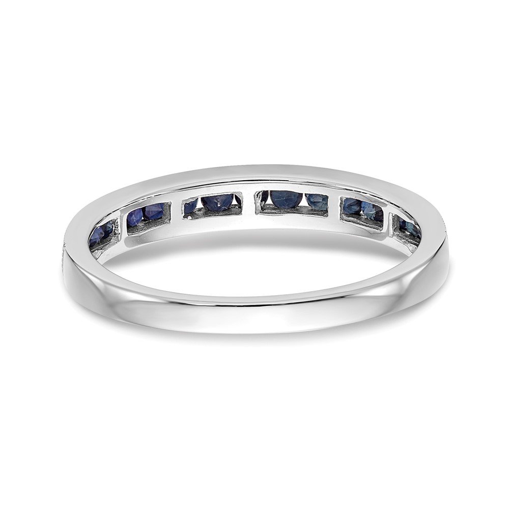 14k White Gold Blue Sapphire Complete Channel Band (RM3454B-SA-W)