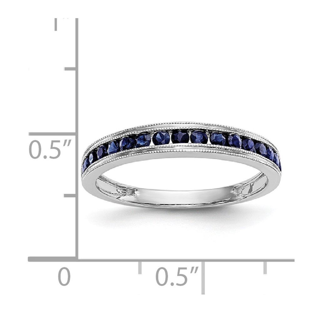 14k White Gold Blue Sapphire Complete Channel Band (RM3454B-SA-W)