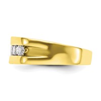 IBGoodman 10K Yellow Gold 0.75 Carat Lab Grown Diamond VS SI+ G+ Complete Men's Band view 3