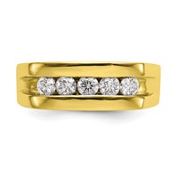 IBGoodman 10K Yellow Gold 0.75 Carat Lab Grown Diamond VS SI+ G+ Complete Men's Band view 4