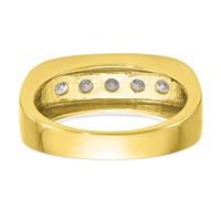 IBGoodman 10K Yellow Gold 0.75 Carat Lab Grown Diamond VS SI+ G+ Complete Men's Band view 5