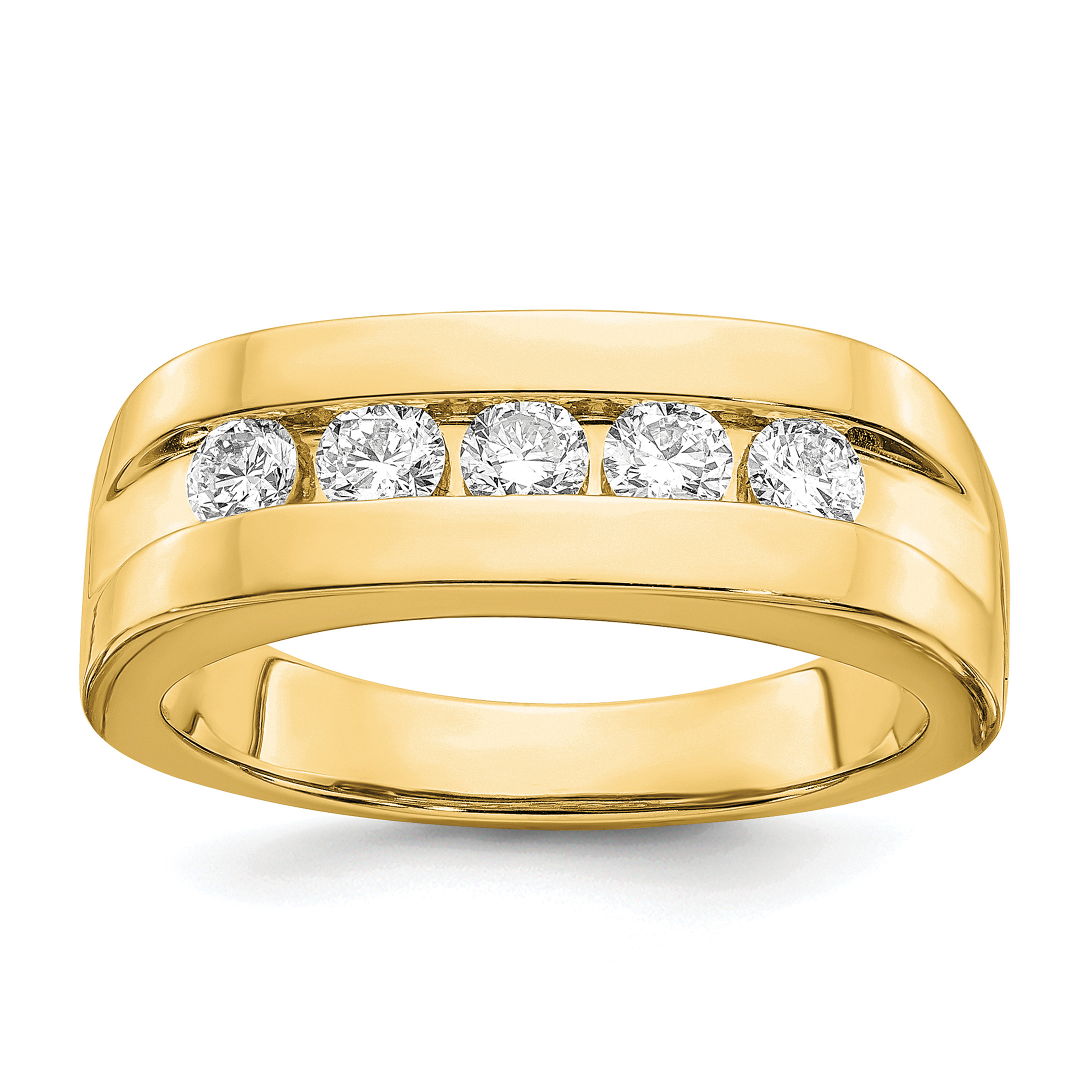 IBGoodman 10k 3/4 carat Lab Grown Diamond VS/SI+ G+ Complete Men's Band (RM3458B-070-0YLG)