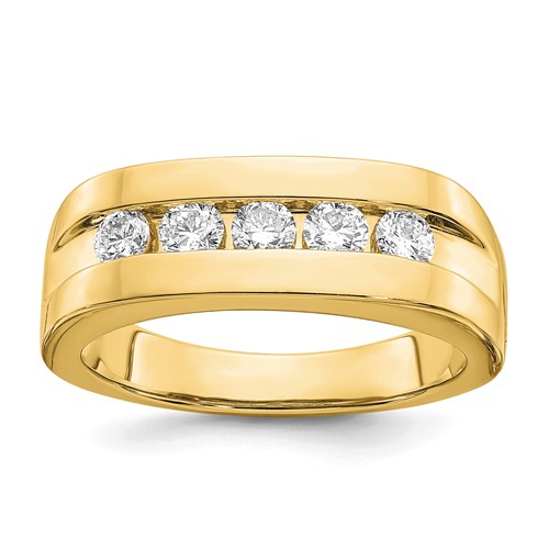 IBGoodman 10K Yellow Gold 0.75 Carat Lab Grown Diamond VS SI+ G+ Complete Men's Band