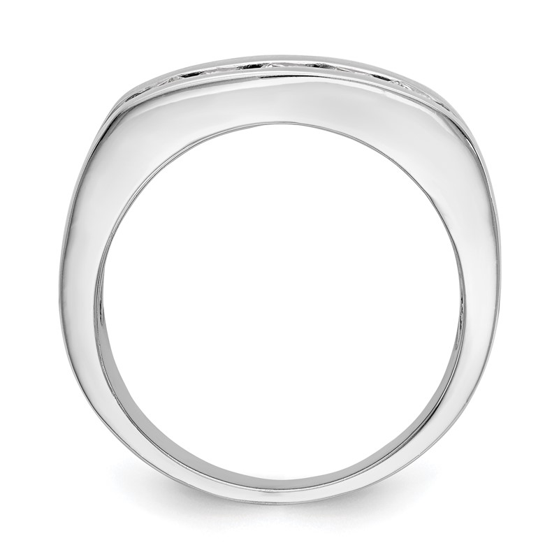 IBGoodman 10k White Gold 3/4 carat Lab Grown Diamond VS/SI+ G+ Complete Men's Band