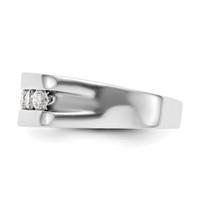 IBGoodman 14K White Gold 0.75 Carat Lab Grown Diamond VS SI+ G+ Complete Men's Band view 4