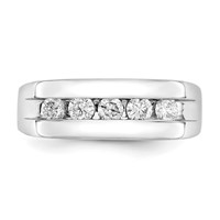 IBGoodman 14K White Gold 0.75 Carat Lab Grown Diamond VS SI+ G+ Complete Men's Band view 5