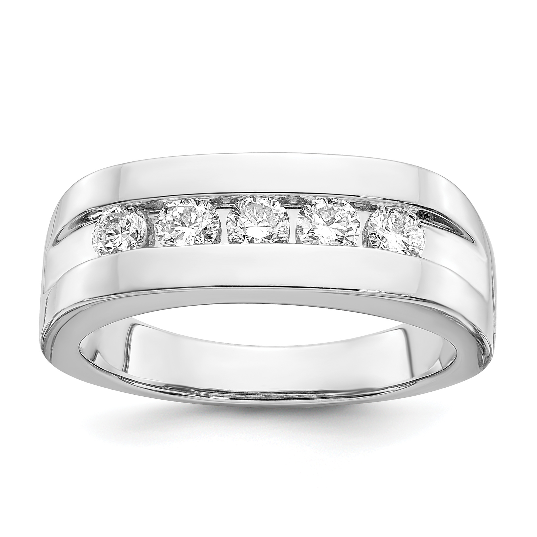 IBGoodman 14k 3/4 carat Lab Grown Diamond VS/SI+ G+ Complete Men's Band (RM3458B-070-10WLG)