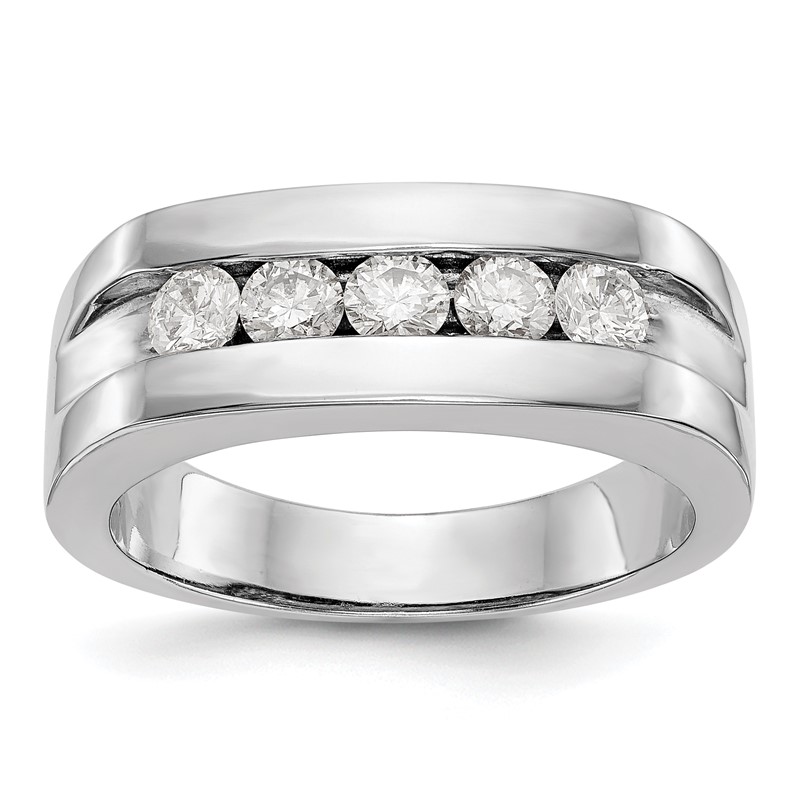 IBGoodman 10k White Gold 3/4 carat Lab Grown Diamond VS/SI+ G+ Complete Men's Band