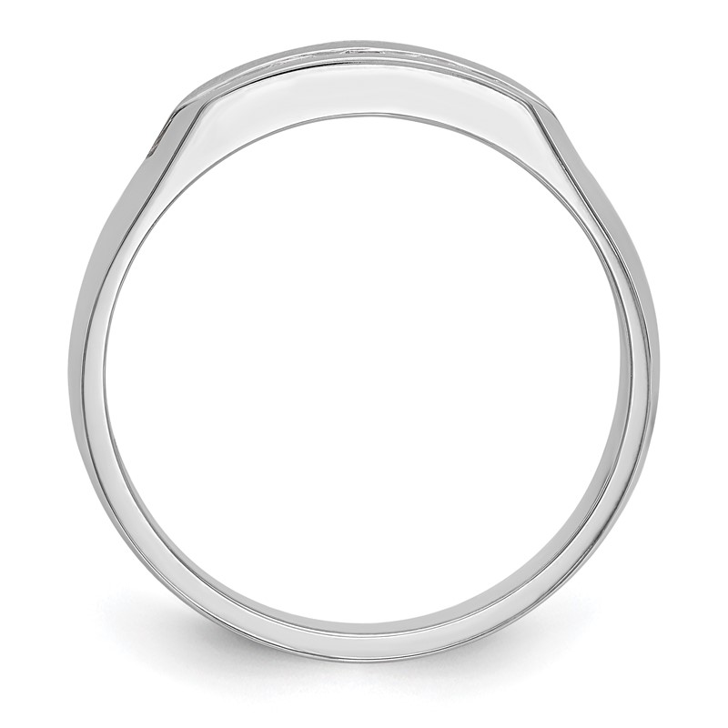 True Origin 14k White Gold Men's 1/3 carat Lab Grown Diamond VS DEF Five Stone Channel Band