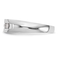 True Origin 14K White Gold Men's 0.33 Carat Lab Grown Diamond VS+ F+ Complete Channel Five Stone Band view 3