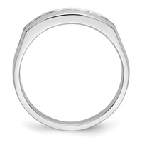 True Origin 14K White Gold Men's 0.50 Carat Lab Grown Diamond VS+ F+ Complete Channel Band view 2