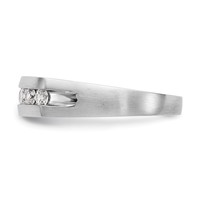 True Origin 14K White Gold Men's 0.50 Carat Lab Grown Diamond VS+ F+ Complete Channel Band view 3