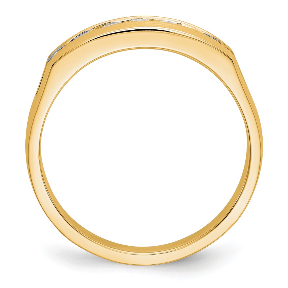 True Origin 14k Men's 1/2 carat Lab Grown Diamond VS DEF Channel Band (RM3462B-049-YLD)