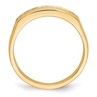 True Origin 14K Yellow Gold Men's 0.50 Carat Lab Grown Diamond VS+ F+ Complete Channel Band view 2