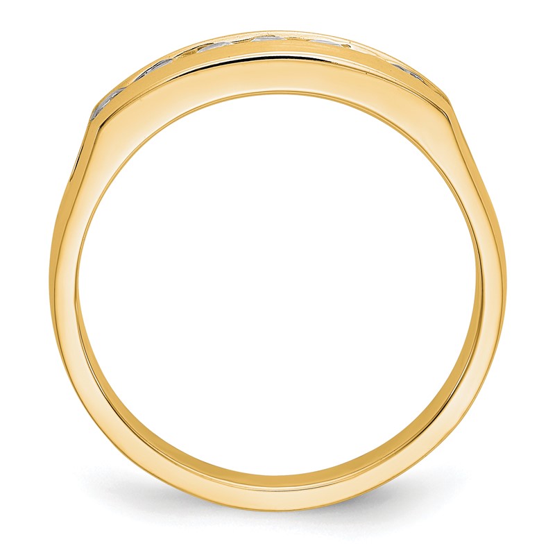 True Origin 14k Men's 1/2 carat Lab Grown Diamond VS DEF Channel Band