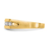 True Origin 14K Yellow Gold Men's 0.50 Carat Lab Grown Diamond VS+ F+ Complete Channel Band view 3