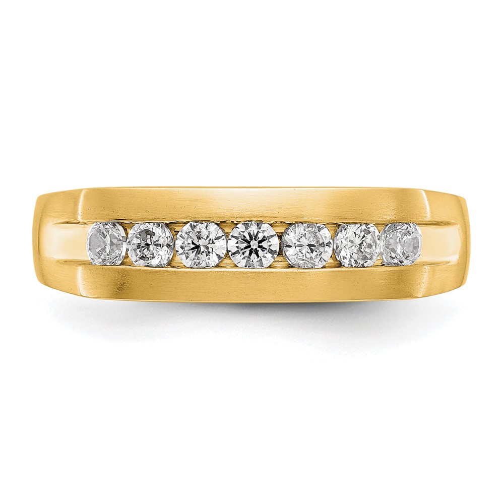 True Origin 14k Men's 1/2 carat Lab Grown Diamond VS DEF Channel Band (RM3462B-049-YLD)