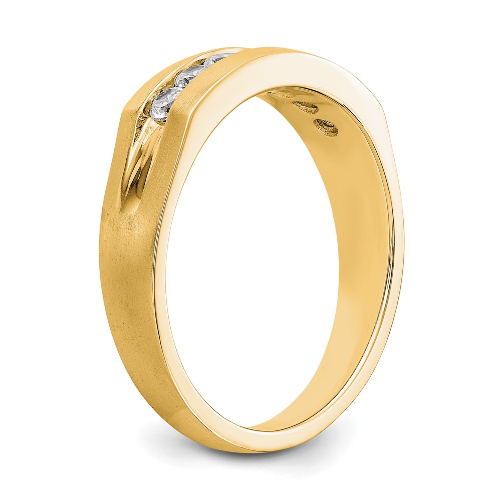 True Origin 14k Men's 1/2 carat Lab Grown Diamond VS DEF Channel Band (RM3462B-049-YLD)
