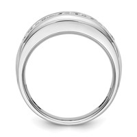 IBGoodman 14K White Gold 1 Carat Lab Grown Diamond VS SI+ G+ Seven Stone Complete Men's Ring view 3