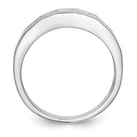 IBGoodman 14K White Gold 0.33 Carat Lab Grown Diamond VS SI+ G+ Complete Men's Band view 2