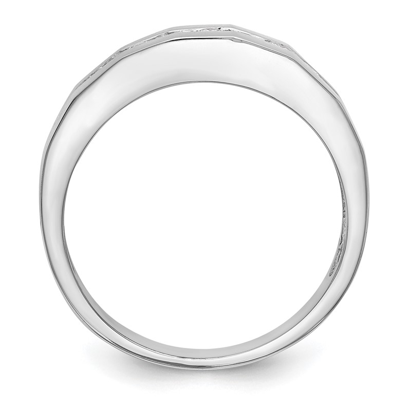 IBGoodman 14k White Gold 1/3 carat Lab Grown Diamond VS/SI+ G+ Complete Men's Band
