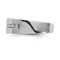IBGoodman 14K White Gold 0.33 Carat Lab Grown Diamond VS SI+ G+ Complete Men's Band view 4