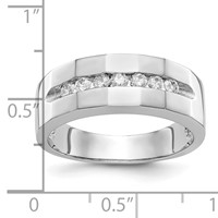 IBGoodman 14K White Gold 0.33 Carat Lab Grown Diamond VS SI+ G+ Complete Men's Band view 3