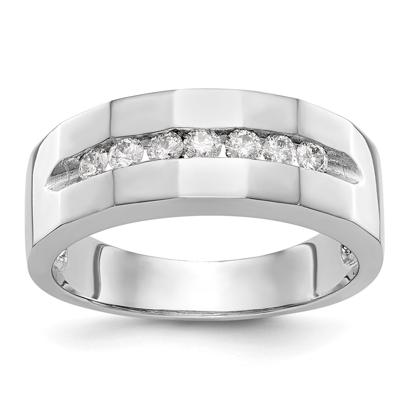 IBGoodman 14k White Gold 1/3 carat Lab Grown Diamond VS/SI+ G+ Complete Men's Band