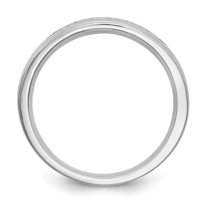 True Origin 14k White Gold Men's 1/3 carat Lab Grown Diamond VS DEF Channel Band