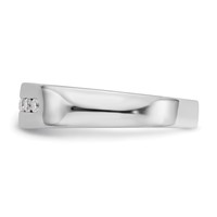 True Origin 14K White Gold Men's 0.33 Carat Lab Grown Diamond VS+ F+ Complete Channel Band view 3