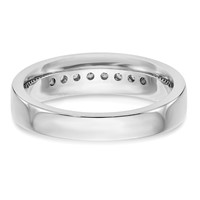 True Origin 14K White Gold Men's 0.33 Carat Lab Grown Diamond VS+ F+ Complete Channel Band view 5