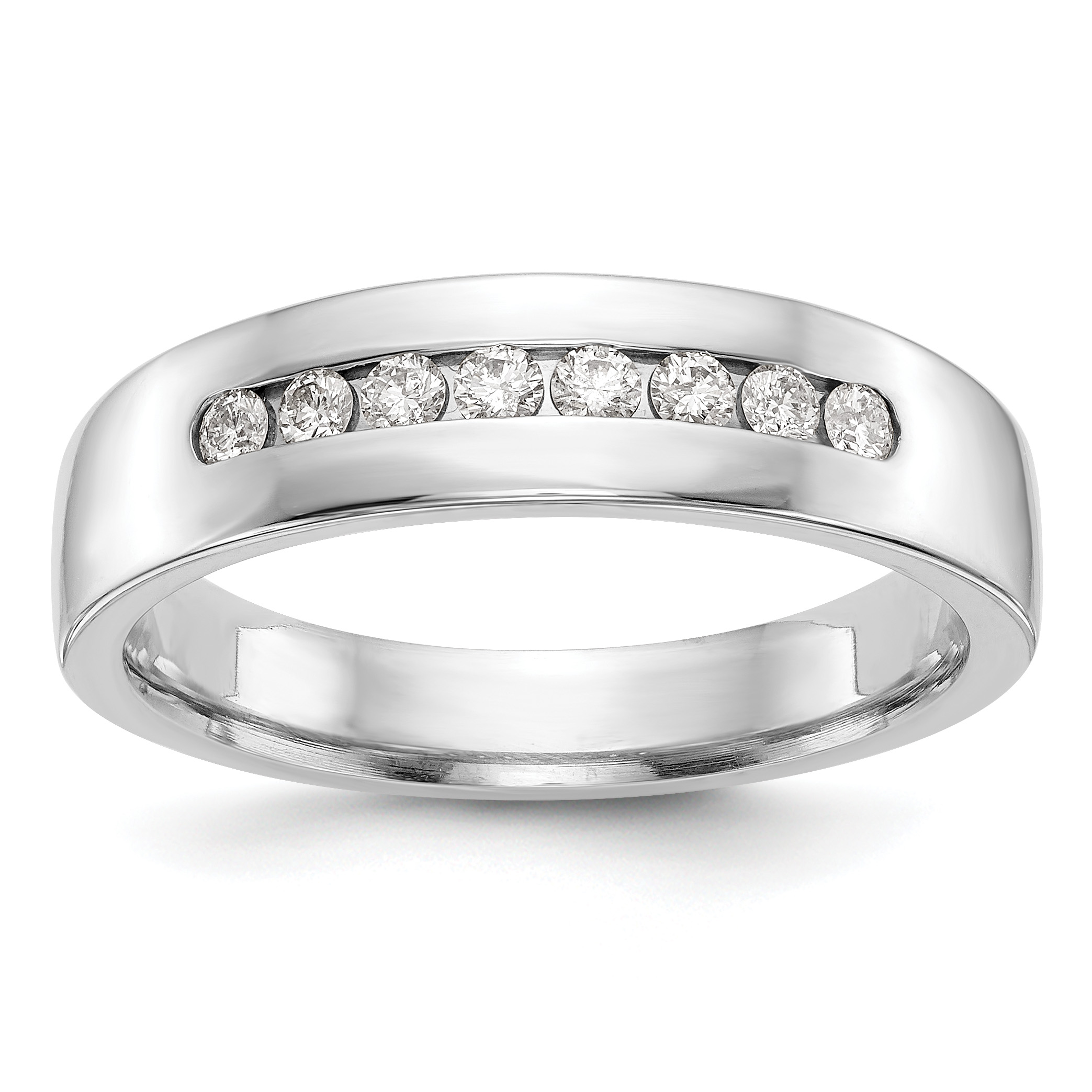 True Origin 14k White Gold Men's 1/3 carat Lab Grown Diamond VS DEF Channel Band (RM3466B-031-WLD)