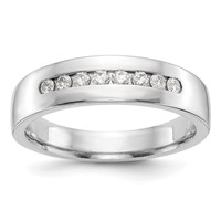 True Origin 14K White Gold Men's 0.33 Carat Lab Grown Diamond VS+ F+ Complete Channel Band view 1