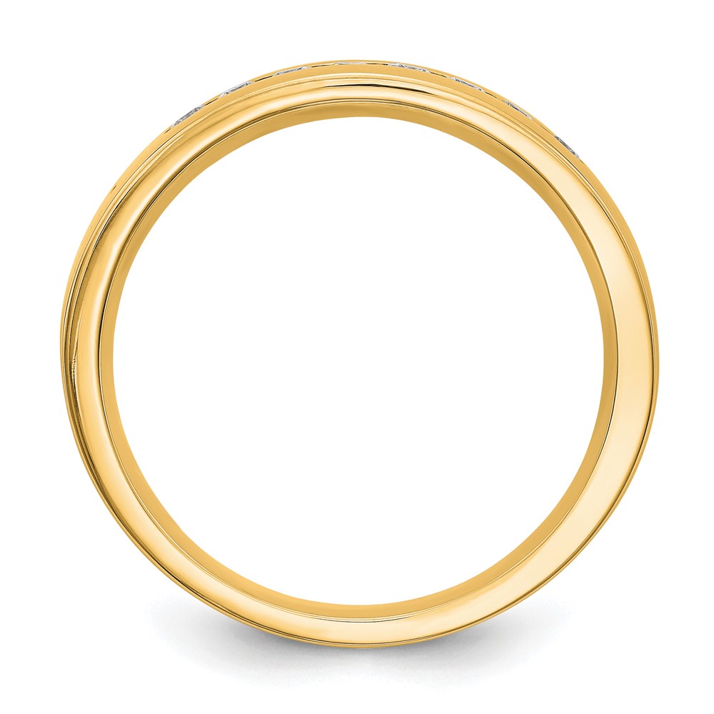 True Origin 14k Men's 1/3 carat Lab Grown Diamond VS DEF Channel Band (RM3466B-031-YLD)