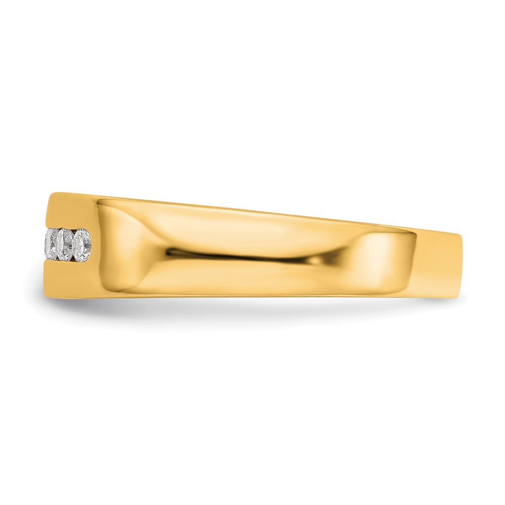 True Origin 14k Men's 1/3 carat Lab Grown Diamond VS DEF Channel Band (RM3466B-031-YLD)