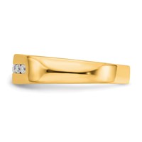 True Origin 14K Yellow Gold Men's 0.33 Carat Lab Grown Diamond VS+ F+ Complete Channel Band view 3