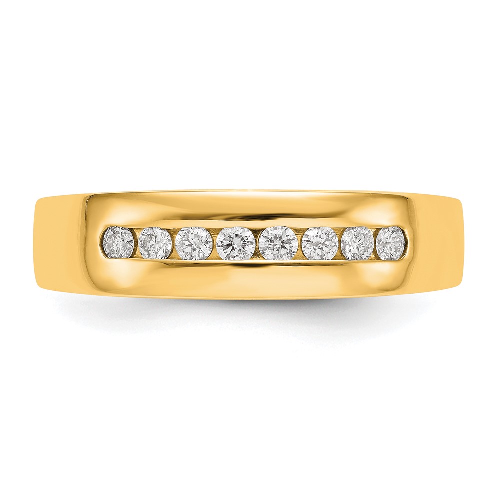 True Origin 14k Men's 1/3 carat Lab Grown Diamond VS DEF Channel Band (RM3466B-031-YLD)