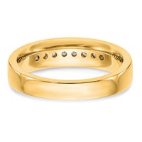 True Origin 14K Yellow Gold Men's 0.33 Carat Lab Grown Diamond VS+ F+ Complete Channel Band view 5