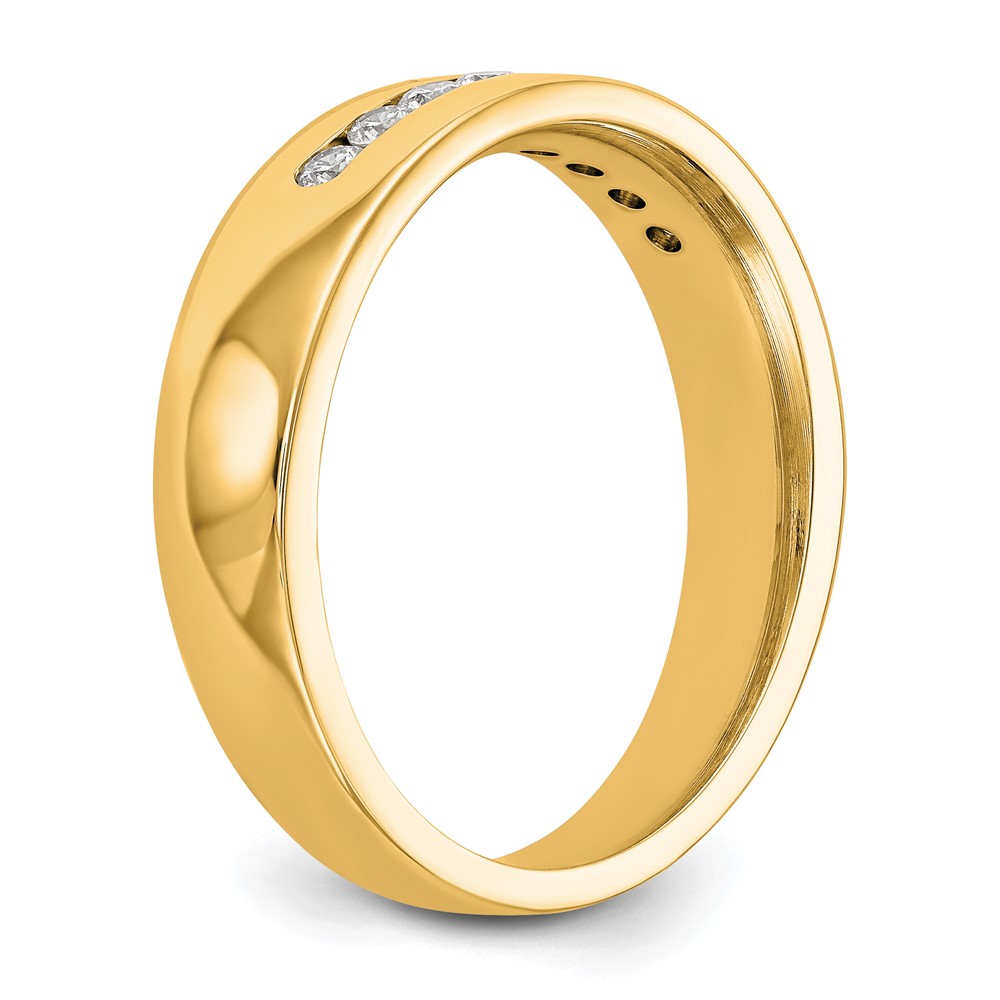 True Origin 14k Men's 1/3 carat Lab Grown Diamond VS DEF Channel Band (RM3466B-031-YLD)