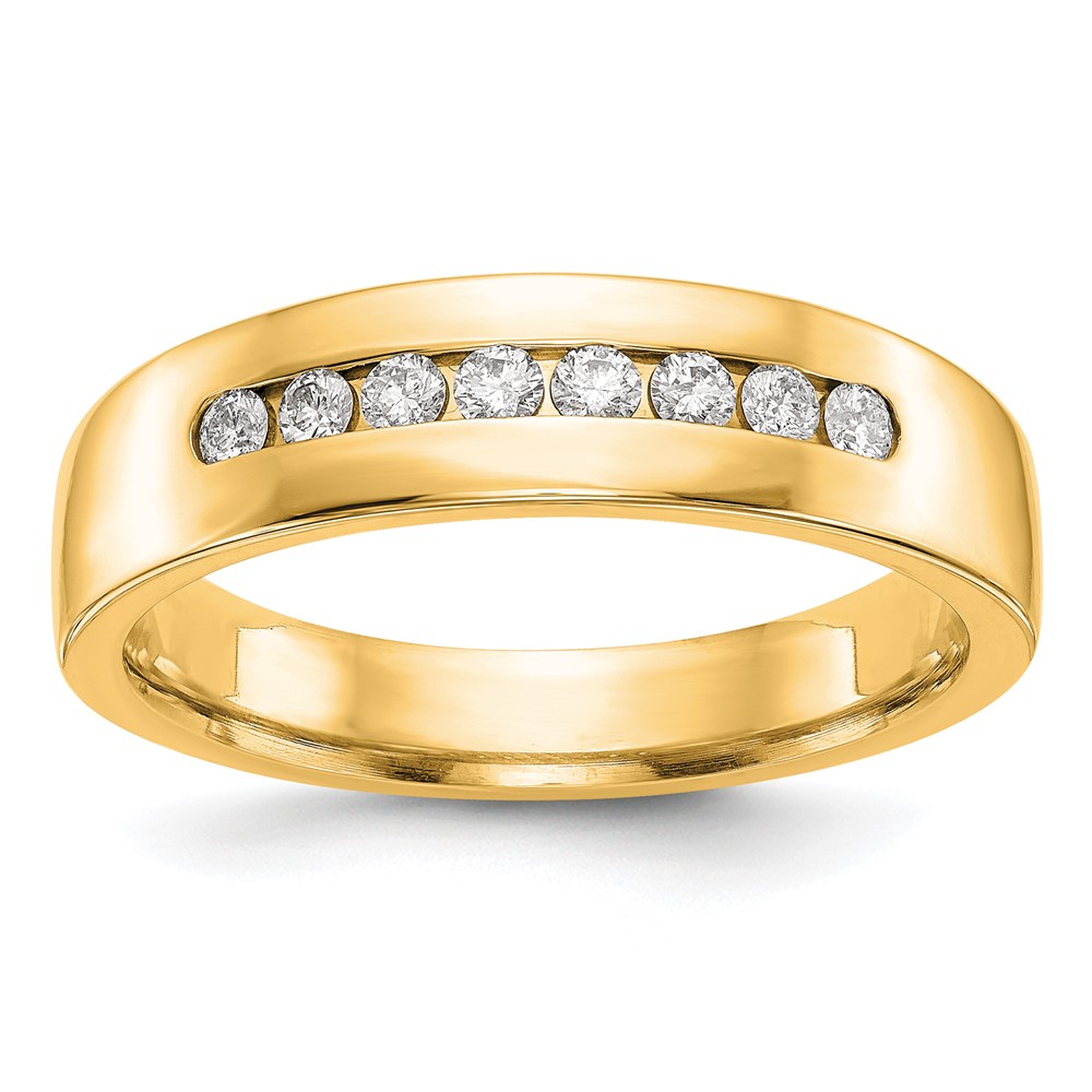 True Origin 14k Men's 1/3 carat Lab Grown Diamond VS DEF Channel Band (RM3466B-031-YLD)