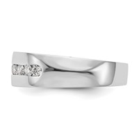 IBGoodman 14K White Gold 0.50 Carat Lab Grown Diamond VS SI+ G+ Complete Men's Band view 4