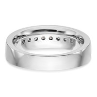 True Origin 14K White Gold Men's 0.50 Carat Lab Grown Diamond VS+ F+ Complete Channel Band view 5
