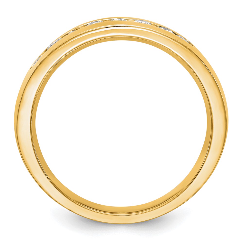 True Origin 14k Men's 1/2 carat Lab Grown Diamond VS DEF Channel Band (RM3466B-052-YLD)