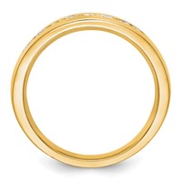 True Origin 14K Yellow Gold Men's 0.50 Carat Lab Grown Diamond VS+ F+ Complete Channel Band view 2
