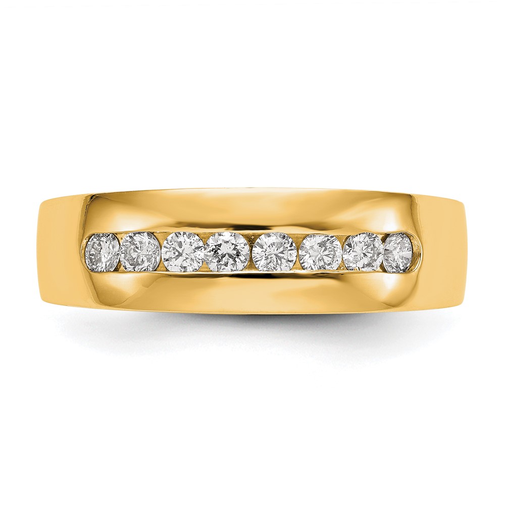 True Origin 14k Men's 1/2 carat Lab Grown Diamond VS DEF Channel Band (RM3466B-052-YLD)