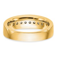 True Origin 14K Yellow Gold Men's 0.50 Carat Lab Grown Diamond VS+ F+ Complete Channel Band view 5